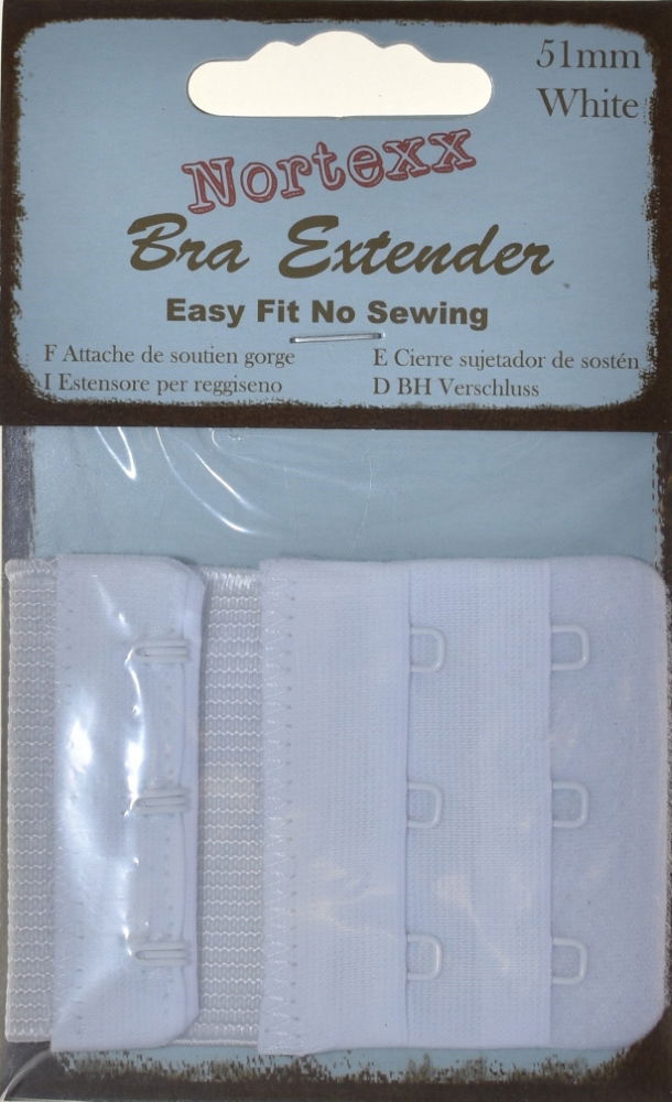 NE-51 - NORTEXX BRA EXTENDER 51 mm WHITE