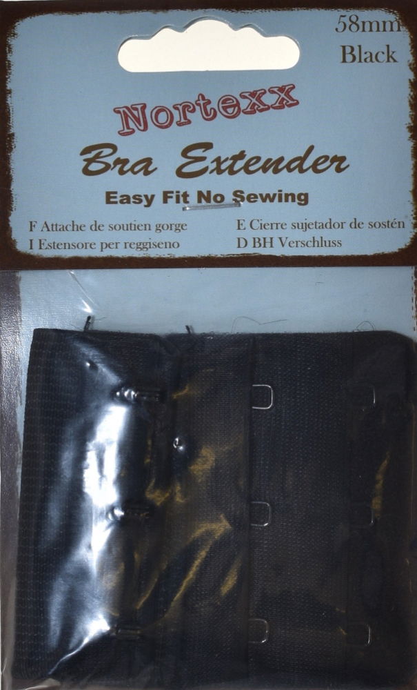 NE-58X - NORTEXX BRA EXTENDER 58 mm BLACK