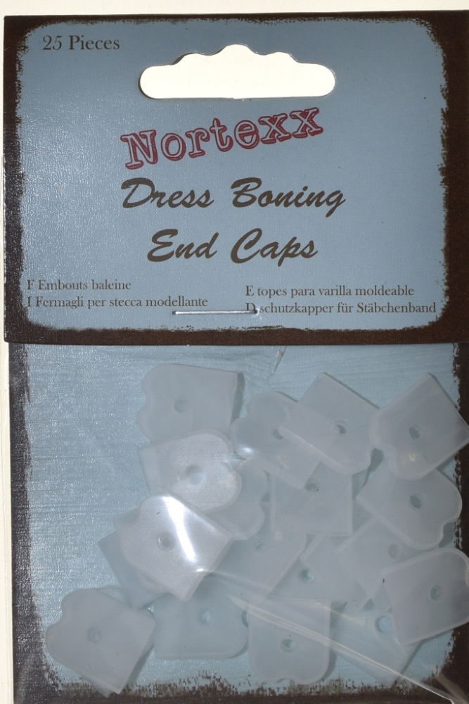 NEC-12CL - NORTEXX NYL BONING END CAPS (200) 12 mm CLEAR