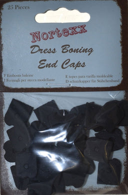NEC-12XL - NORTEXX NYL BONING END CAPS (200) 12 mm BLACK