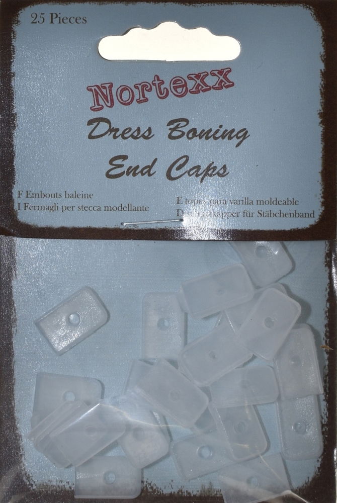 NEC-8C - NORTEXX NYL BONING END CAPS (25) 8 mm CLEAR
