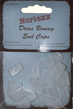 NEC-8C - NORTEXX NYL BONING END CAPS (25) 8 mm CLEAR