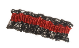 NG70R - NORTEXX BLACK GARTER RED SATIN RED BOW
