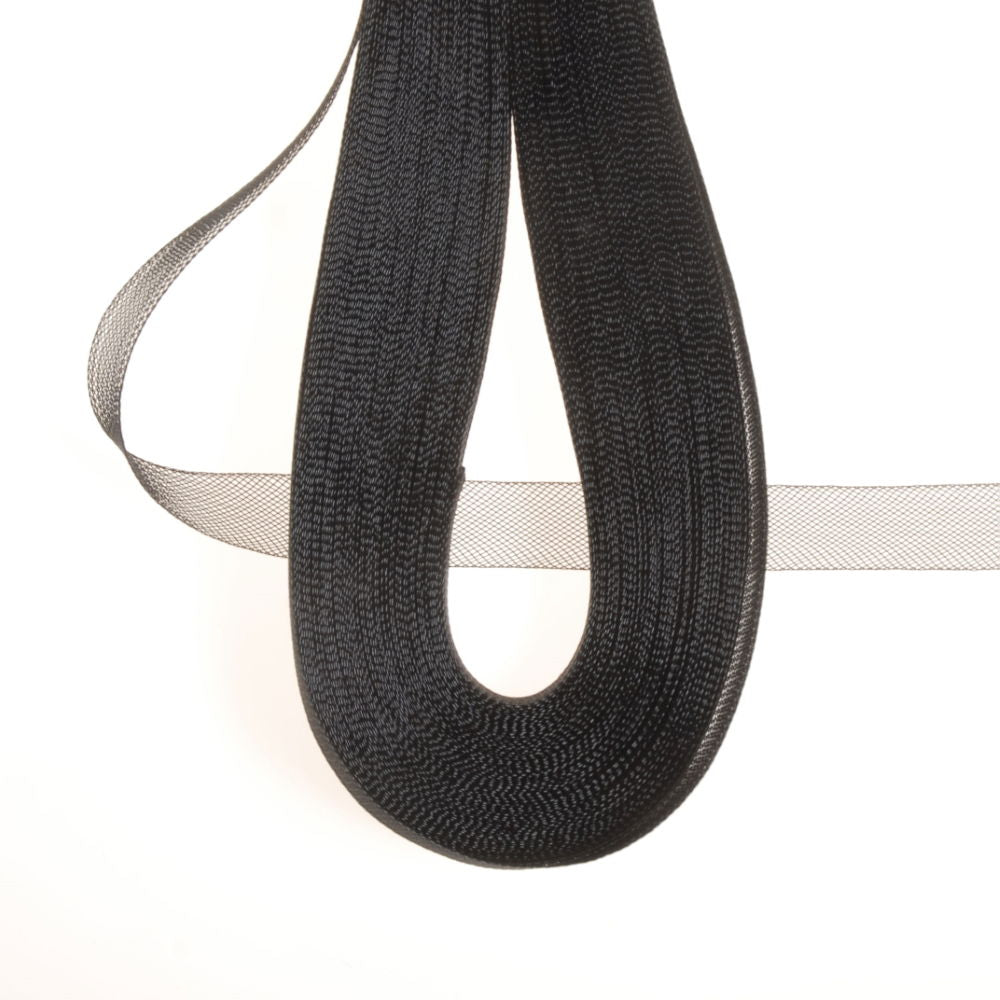 NHS-19X - 19mm BLACK NYLON HORSEHAIR WRAP X 50m