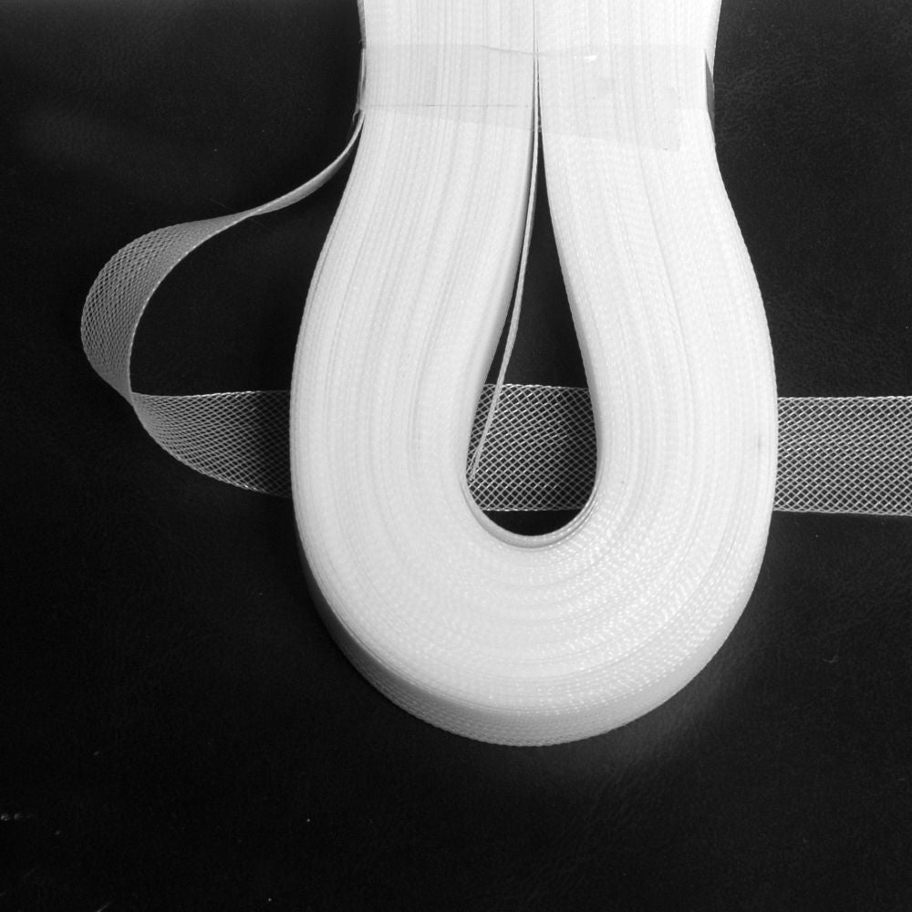 NHS-19 - 19mm WHITE NYLON HORSEHAIR WRAP X 50m