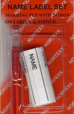 NLS-1 - NORTEXX 24 IRON NAME LABELS  PEN&STENCIL