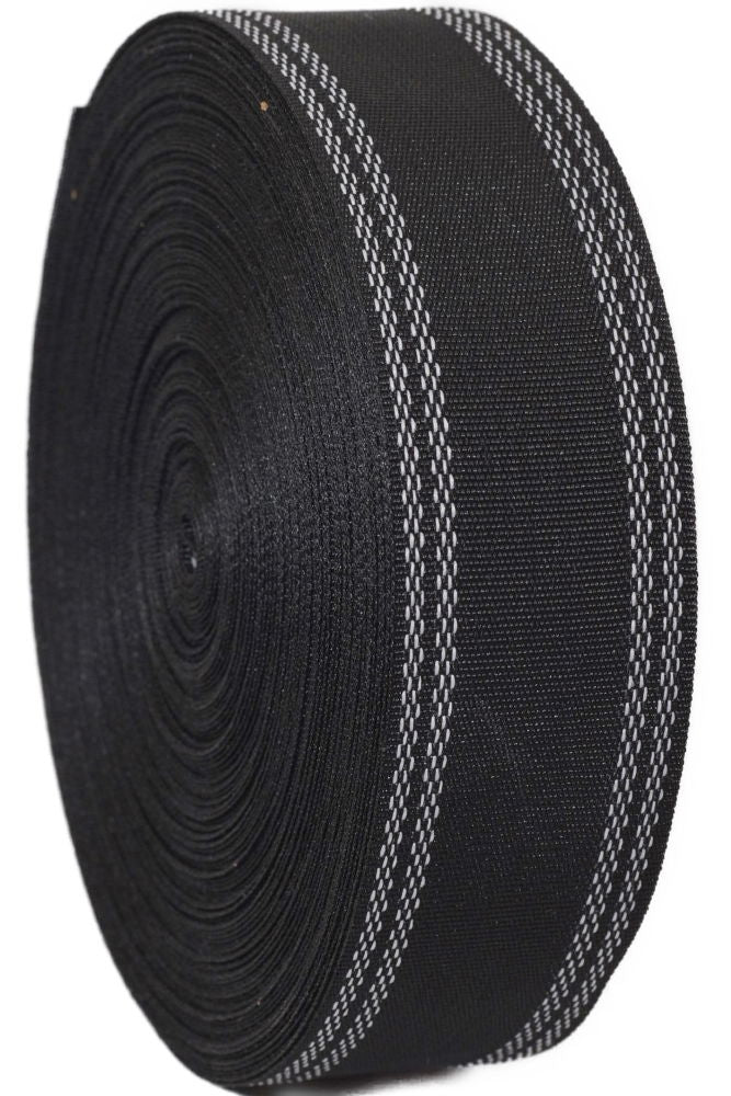 NPS-4 - NORTEXX STRAIGHT PETERSHAM 25m x 38 mm BLACK