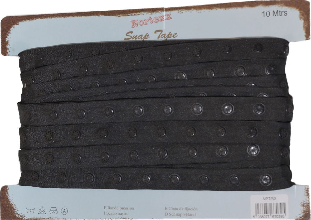 NPT-3X - NORTEX SNAPTAPE 2.5mm SPACE x18mm DP BLACK