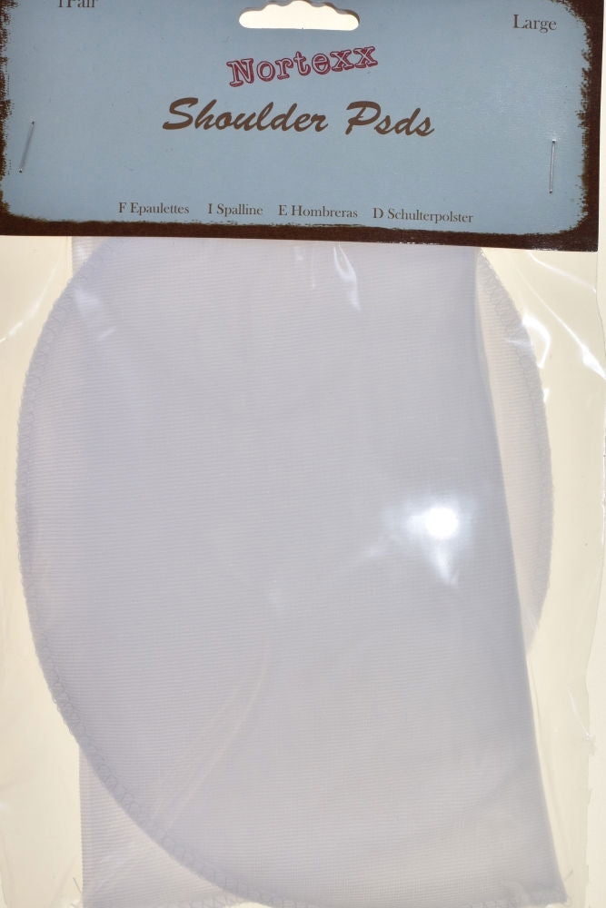 NSPC-8 - NORTEXX LARGE NYLON D SHOULDER PAD CARD WHITE