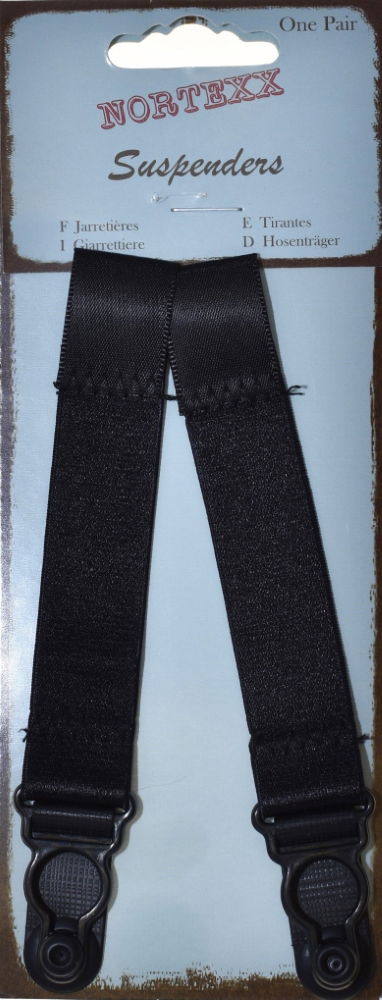 NSS-6X - NORTEXX SUSPENDERS SLIP-ON (PAIR) BLACK
