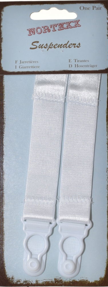 NSS-6 - NORTEXX SUSPENDERS SLIP-ON (PAIR) WHITE