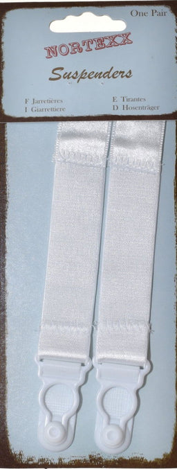 NSS-6 - NORTEXX SUSPENDERS SLIP-ON (PAIR) WHITE
