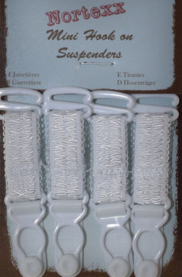 NSS-9 - NORTEXX MINI SUSPENDERS (2 PAIRS) WHITE