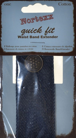 NTD-1 - QUICK FIT WAISTBAND EXTEND BUTTON NAVY DENIM