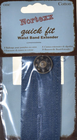 NTD-2 - QUICK FIT WAISTBAND EXTEND BUTTON L BLUE DENIM