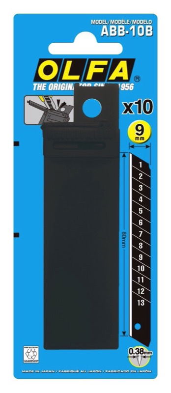 OLF-ABB10B - EXCEL BLACK ULTRA SHARP BLADE (PACK OF 10) 9mm
