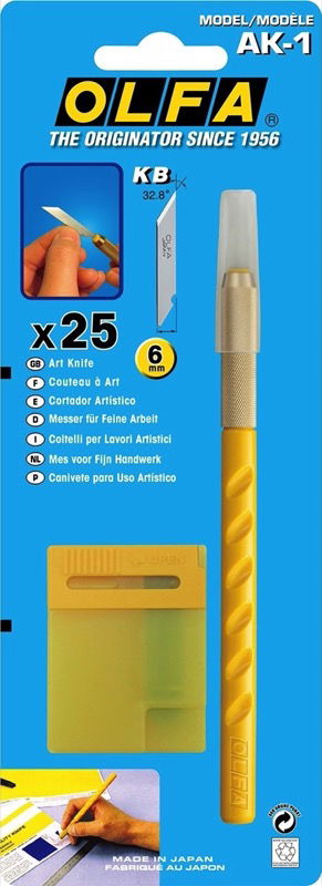 OLF-AK1 - STANDARD ART AND GRAPHICS KNIFE CUTTER + 25 BLADES
