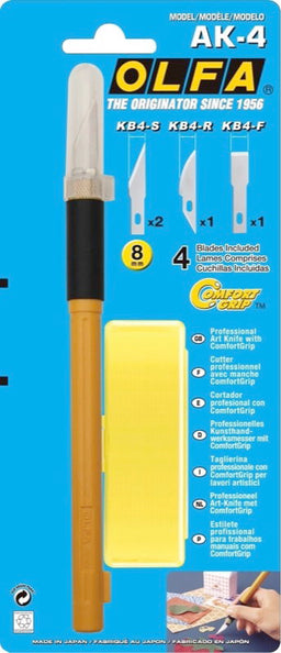 OLF-AK4 - COMFORT GRIP PREMIUM ART AND GRAPHICS CUTTER + 4 BLADES