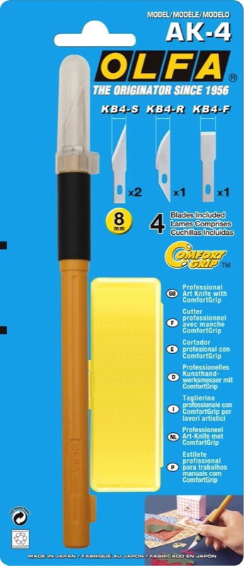 OLF-AK4 - COMFORT GRIP PREMIUM ART AND GRAPHICS CUTTER + 4 BLADES