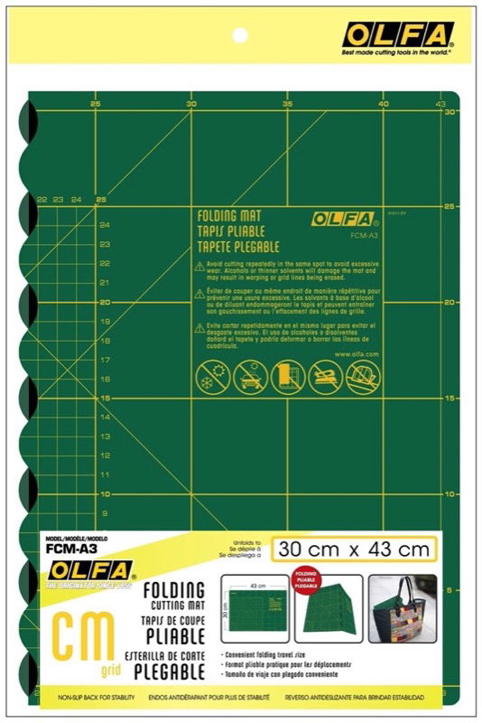 OLF-FcmA3 - SELF HEALING FOLDING MULTI PURPOSE CUTTING MAT 45 X 32 cm