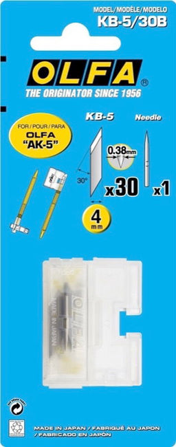 OLF-KB5 - SHARP POINTED EDGE ART CUTTER BLADE (5 Blades in a Pack)