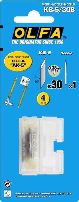 OLF-KB5 - SHARP POINTED EDGE ART CUTTER BLADE (5 Blades in a Pack)