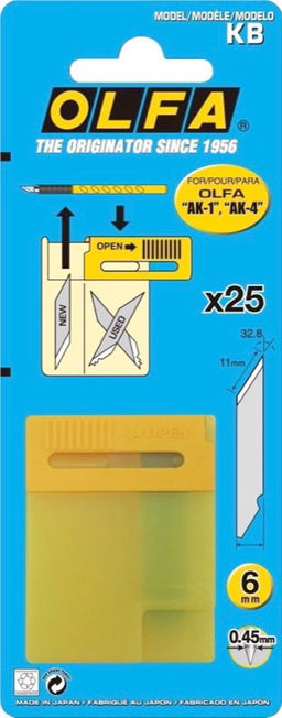 OLF-KB - ALL PURPOSE ART CUTTER BLADE (PACK OF 25 BLADES) AK1 & 4