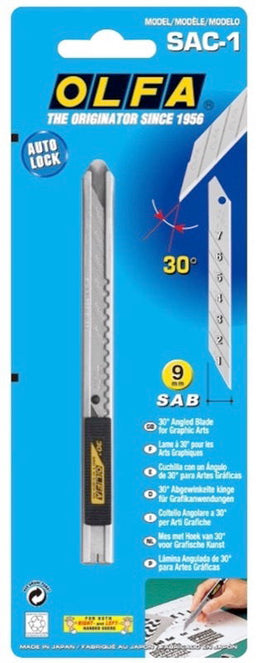 OLF-SAC1 - SLIMLINE STAINLESS STEEL GRAPHICS CUTTER 9mm