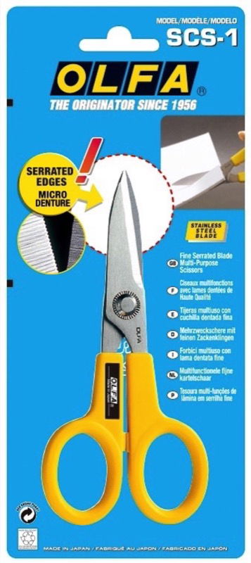 OLF-SCS1 - STAINLESS STEEL SERRATED EDGE SCISSORS