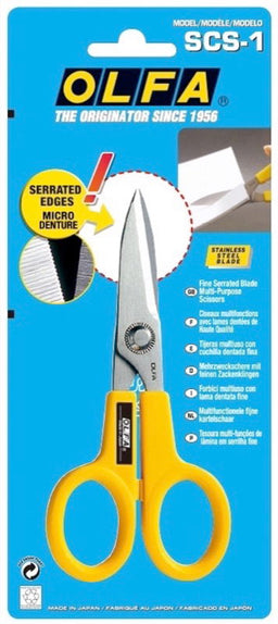 OLF-SCS1 - STAINLESS STEEL SERRATED EDGE SCISSORS
