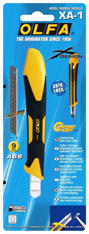 OLF-XA1 - X DESIGN AUTO LOCK SNAP CUTTER WITH POCKET CLIP & BLADE 9mm