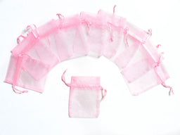 ORG1P - ORGANZA FAVOUR BAGS 3 inch X 4 inch PINK