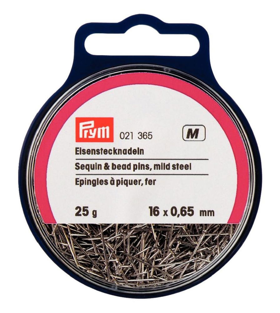 P021365 - Straight pins mild steel 0.65 x 16mm silver x 25g