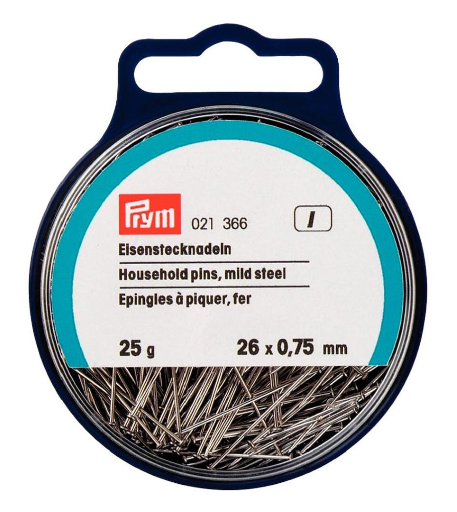 P021366 - Straight pins mild steel 0.75 x 26mm silver x 25g