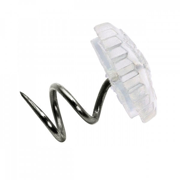 P021397 - Loose Cover Pins brass Twist silver 11mm dia x 200pc