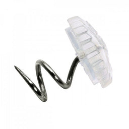 P021397 - Loose Cover Pins brass Twist silver 11mm dia x 200pc