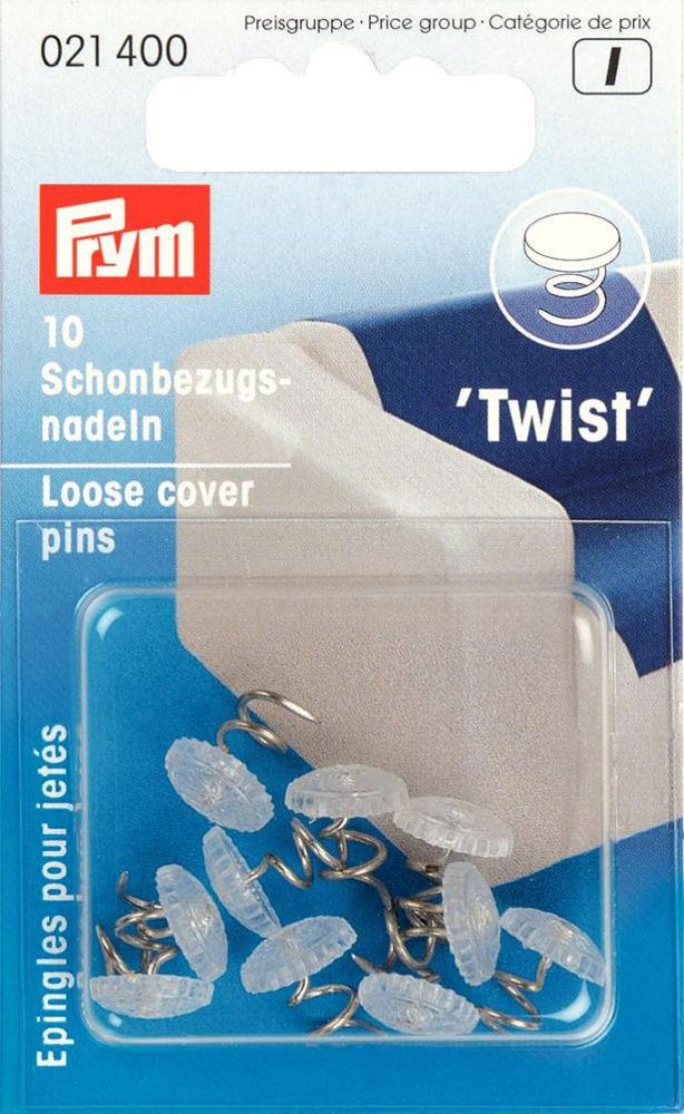 P021400 - Loose Cover Pins brass Twist silver 11mm dia x 10pc