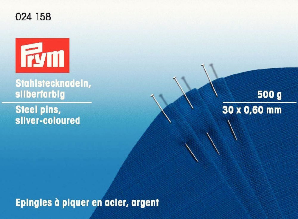 P024158 - Straight pins 6 Extra fine 0.60 x 30 mm silver colour x 500g