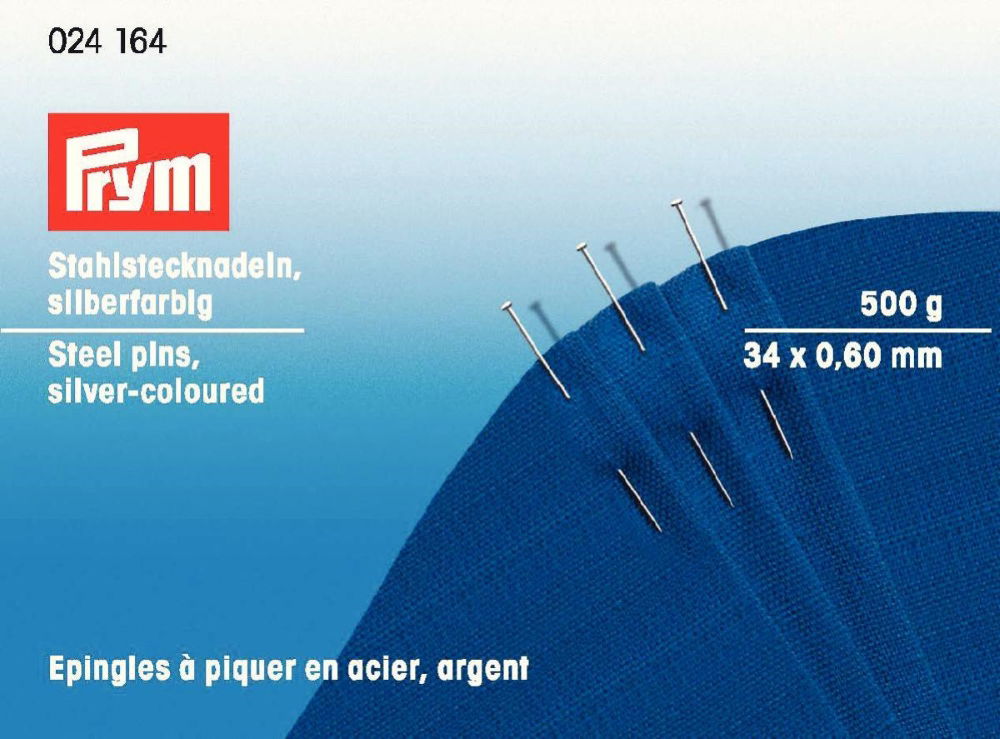 P024164 - Straight pins 8 extra fine 0.60 x 34mm silver x 500g