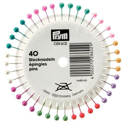P028602 - Pearl-headed pins 0.58 x 40mm assorted x 40pc