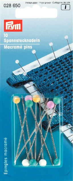 P028650 - Macram Pins steel 1.15 x 55mm silver-/assorted x 10pc