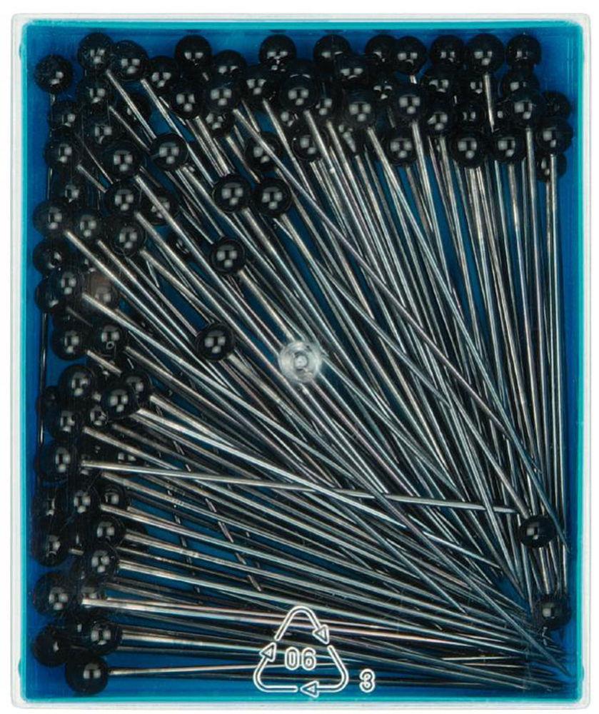 P029236 - Glass-headed Pins No. 2/0 black 0.80 x 48mm x 30g