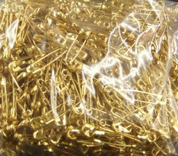 P071137 - Safety Pins with coil brass 105d 2/0 gold  23mm x 1000pc