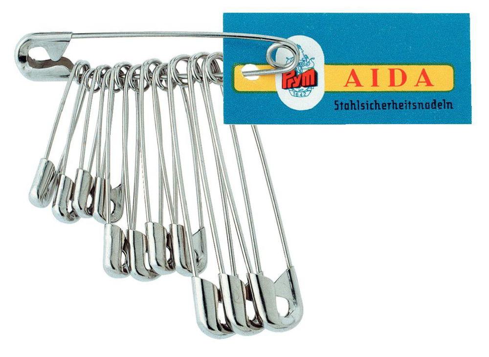 P085197 - Safety Pins with coil No. 0-3 silver 27/38/50mm x 12pc