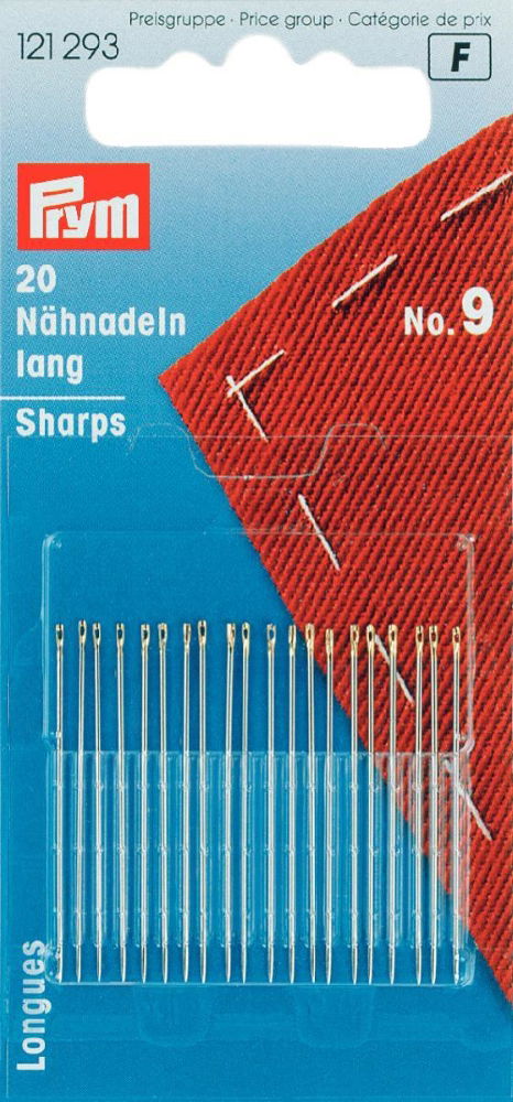 P121293 - SHARPS NO.9 SILVER/GOLD COL 0.60 X 34MM