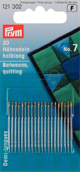 P121302 - Hand Sew needle betweens 7 silver/gold 0.70 x 31mm x 20pc