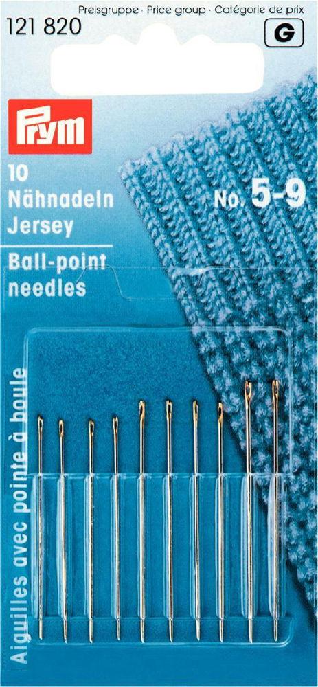 P121820 - Hand Sew Needle JERSEY 5-9 ass and ball point silver/gold x 10pc