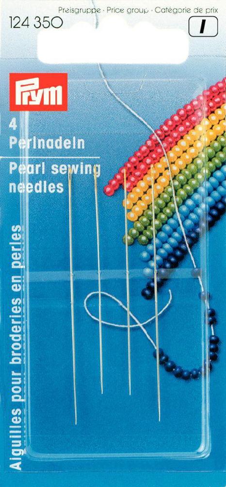 P124350 - Pearl Sew Needle HT10/12 0.45x55/0.40 x 50mm silver/gold x 4 pc