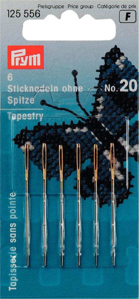 P125556 - Tapestry blunt point No.20 silver/gold eye 1.00x43mm x 6pc