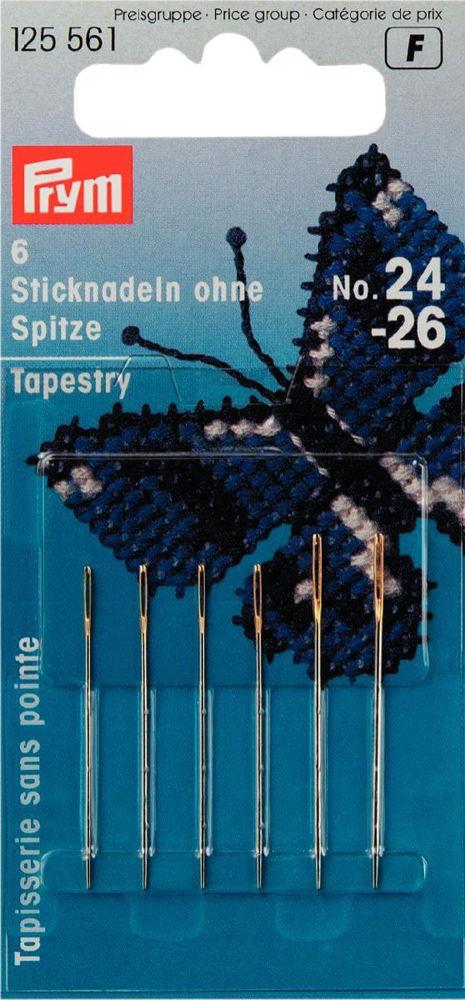 P125561 - Tapestry blunt point No.24-26 silver  gold eye x 6pc